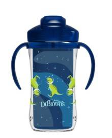 Dr. Brown Insulated Straw Cup 300ml Blue, ., 12m+